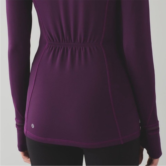 Lululemon Athletica First Mile Eggplant Magenta 1/4 Zip Pullover Jacket Size 2 - Picture 3 of 7
